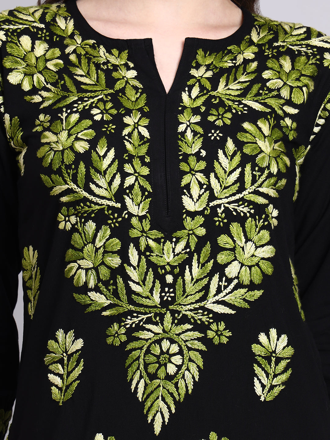 Modern ethnic fashion look with Niya rayon chikankari kurta palazzo set showcasing traditional chikankari hand embroidery