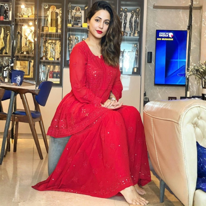 Hina Khan X The Chikan Label