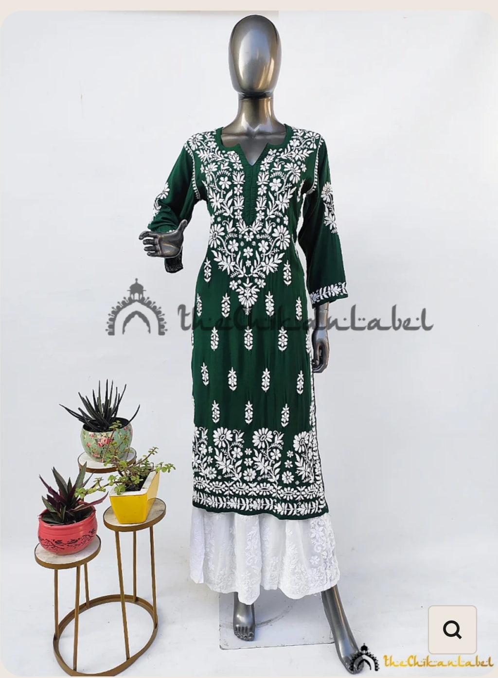 Navy Blue Roop Modal Straight Chikankari Kurti - Thechikanlabel -  TheChikanLabel