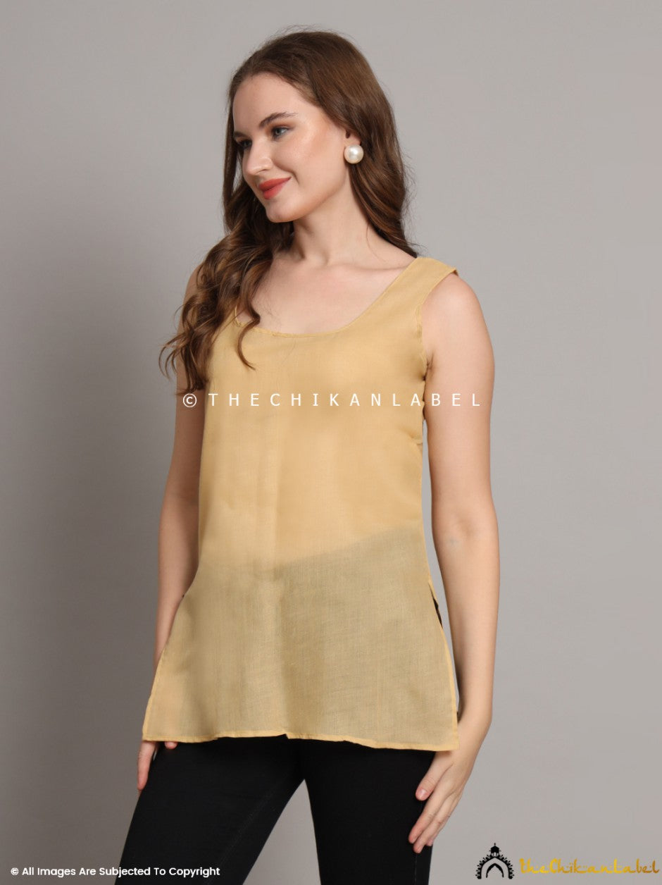 Khaki Cotton Short Inner for Kurti & Kurta