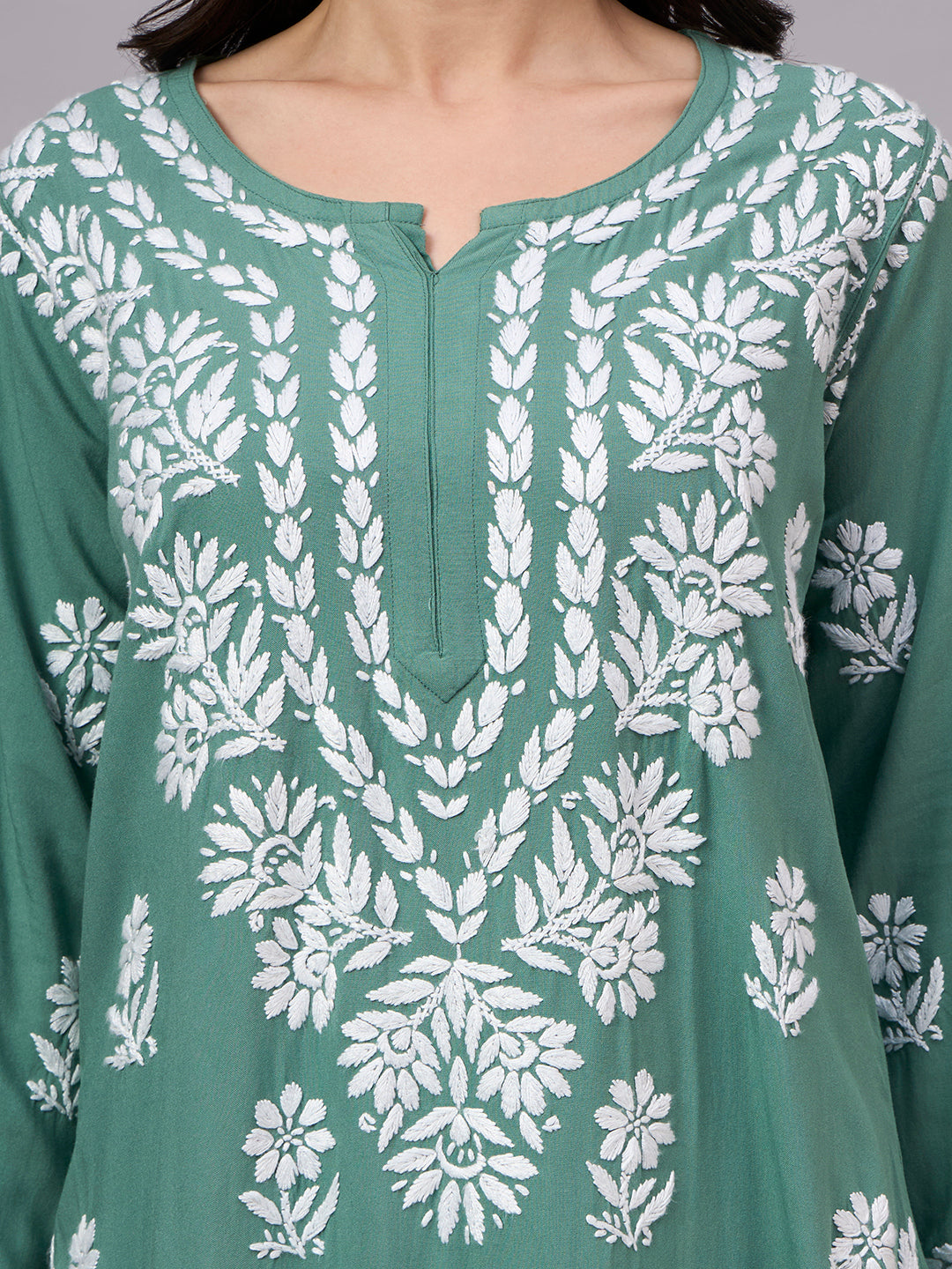 Beautiful handcrafted Chikankari Kurta made from premium rayon fabric with elegant embroidery detailing, perfect for office wear, casual styling, and festive gatherings.