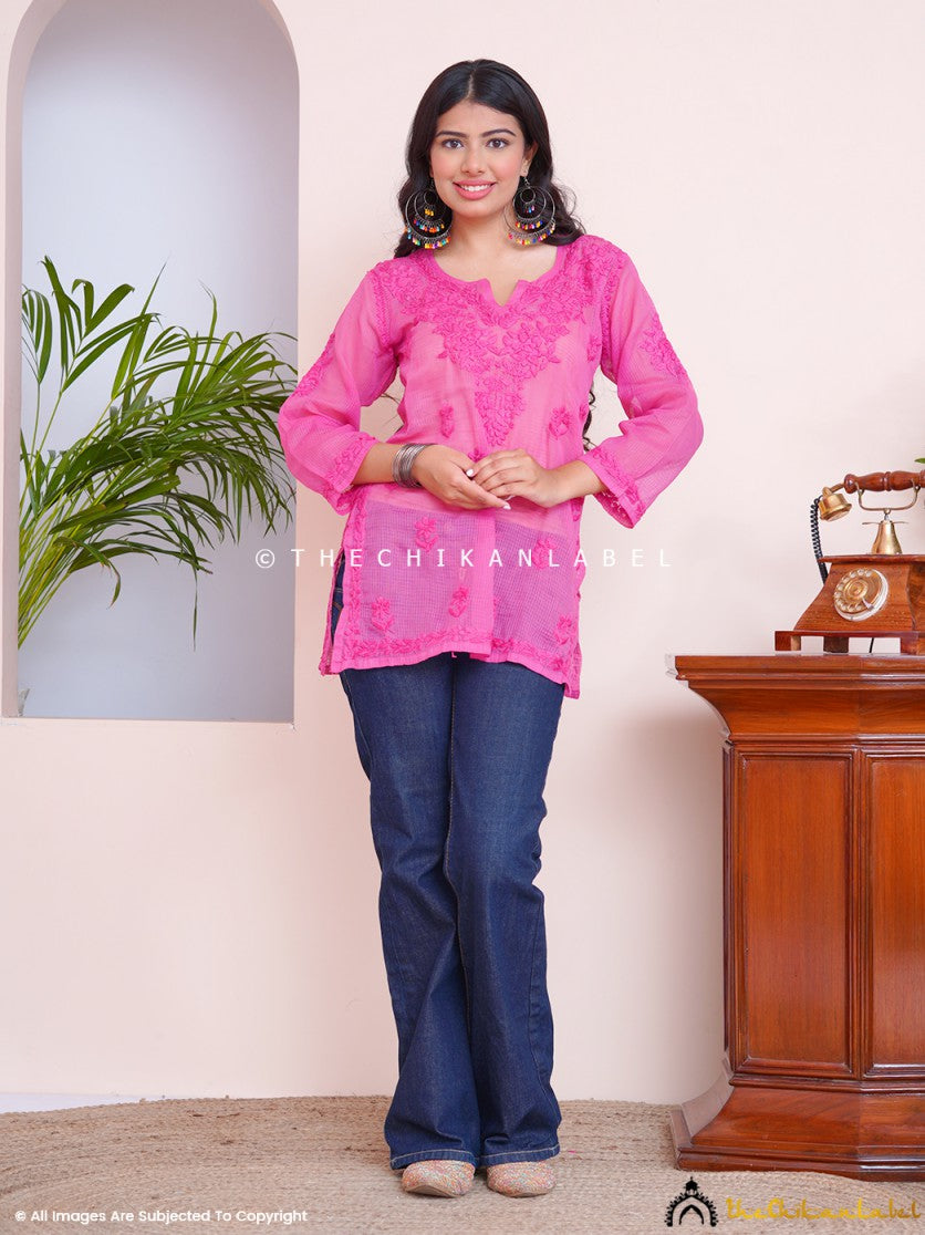 Buy online Pink Embellished Straight Kurti from Kurta Kurtis for Women by  Highlight Fashion Export for ₹449 at 78% off | 2024 Limeroad.com