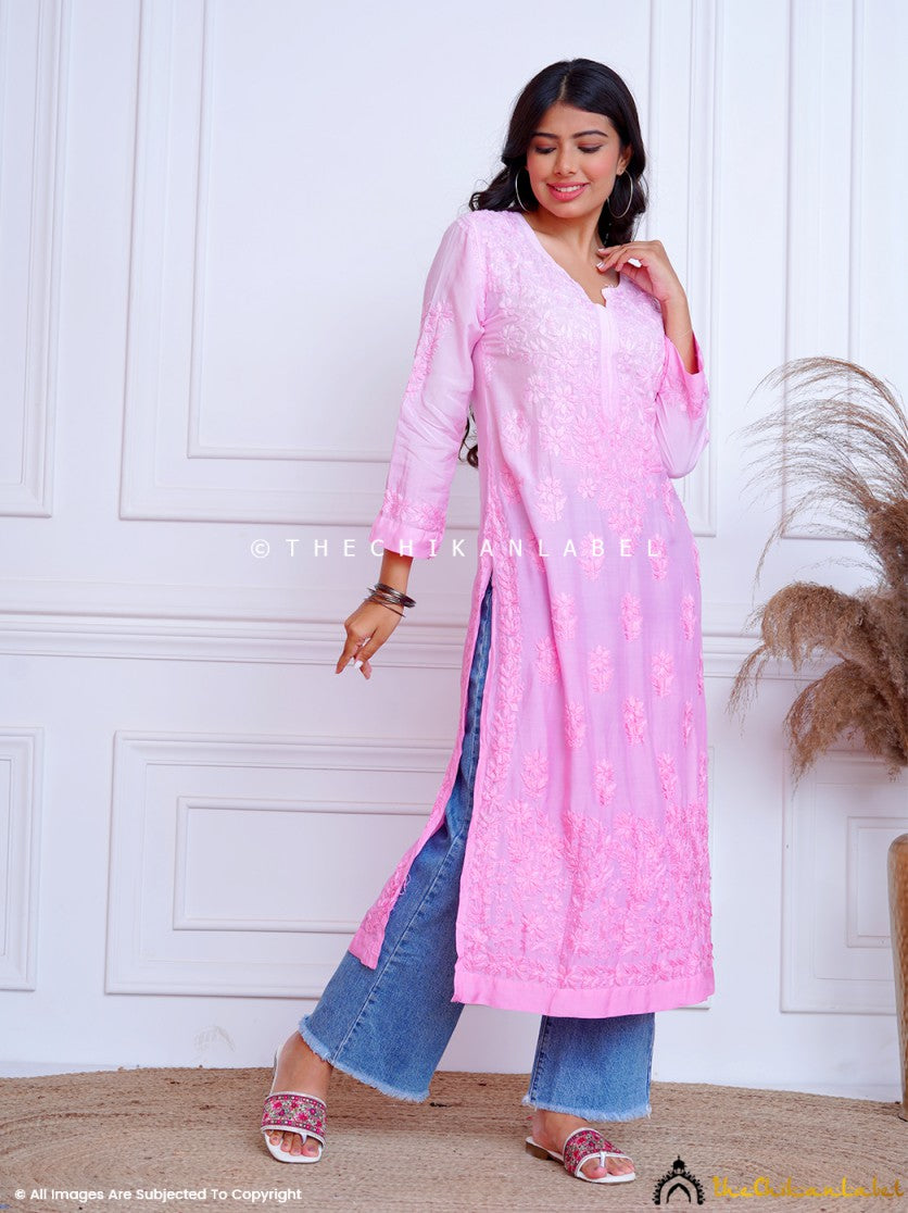 Buy Jaipur Kurti Women Pink Printed Kurta With Skirt - Kurta Sets for Women  2147863 | Myntra
