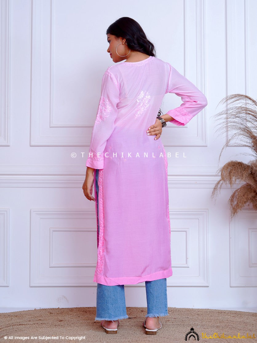 Buy Chikankari Straight Kurti in Muslin Fabric for Women, Shop Lucknow Chikankari Straight Kurtis Online at Best Price Only at Thechikanlabel.