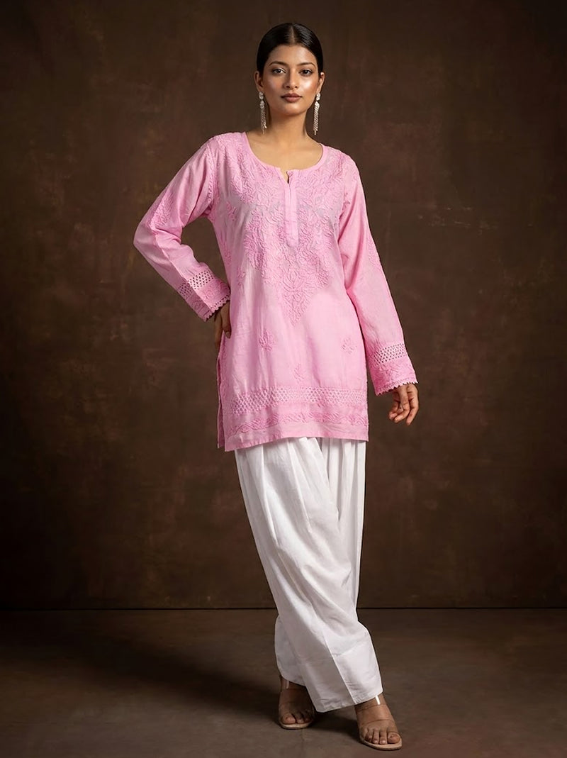Authentic hand chikankari kurti farshi salwar set designed for festive wear, cultural gatherings, and traditional celebrations