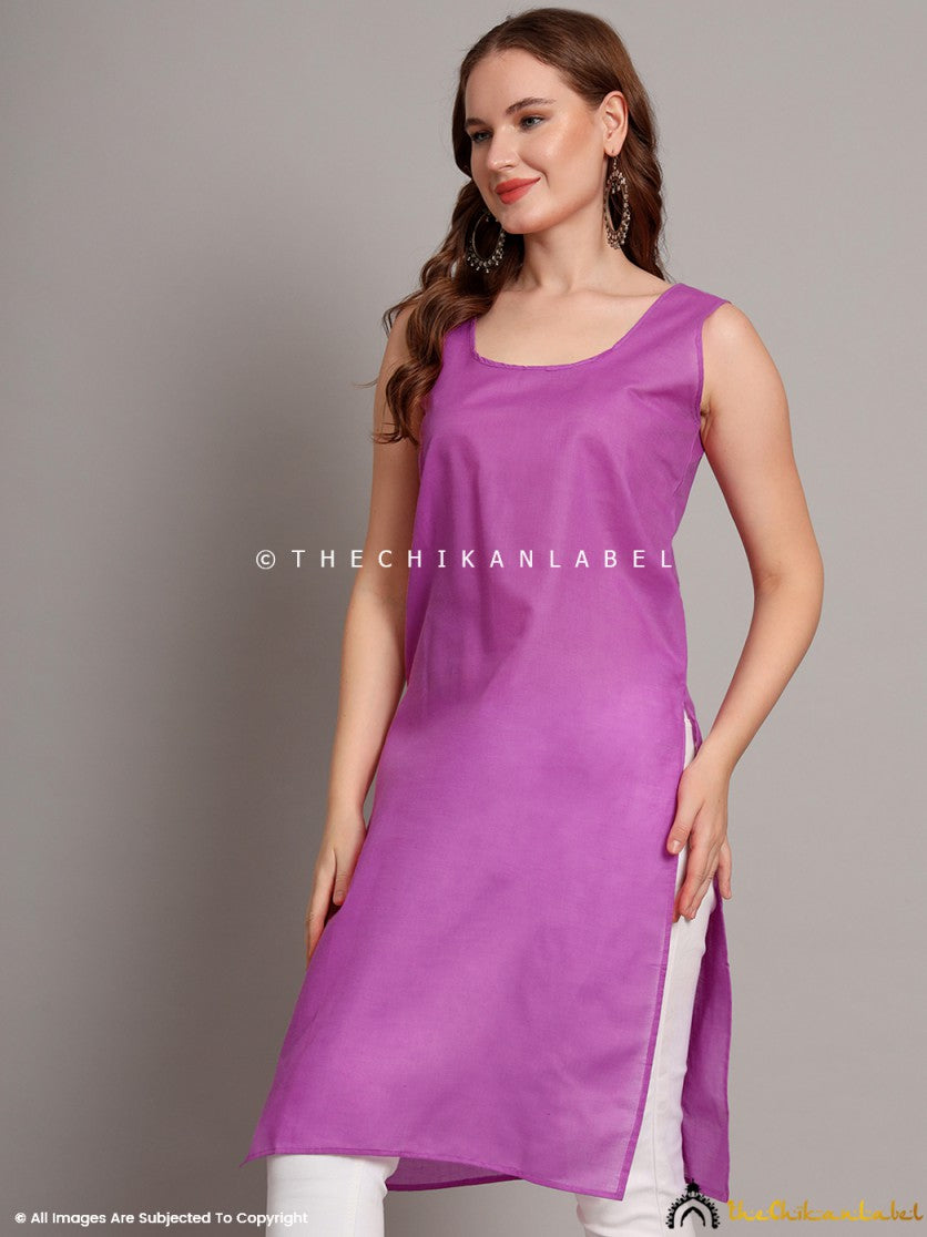 Purple Cotton Inners for Kurtis & Kurta