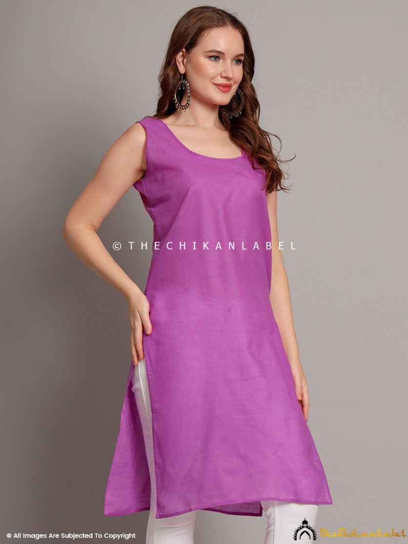 Purple Cotton Inners for Kurtis & Kurta