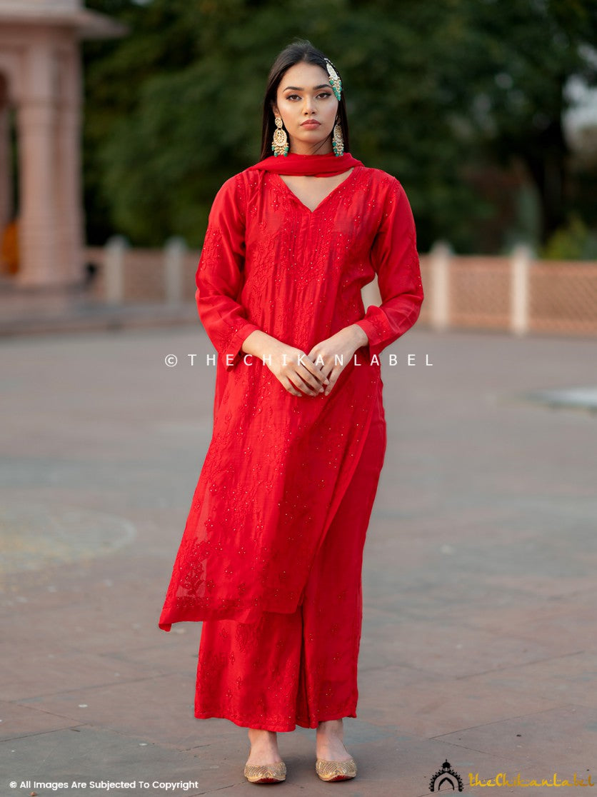 Cotton And Lycra Blended Plain Churidar Jumbo Size Red, Size: L