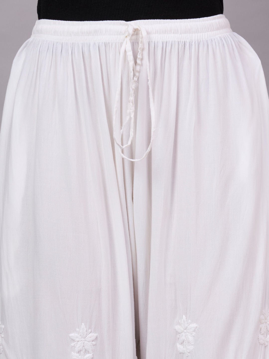 Premium Chikankari Palazzo crafted in soft rayon fabric with handcrafted embroidery details and elegant traditional design for women