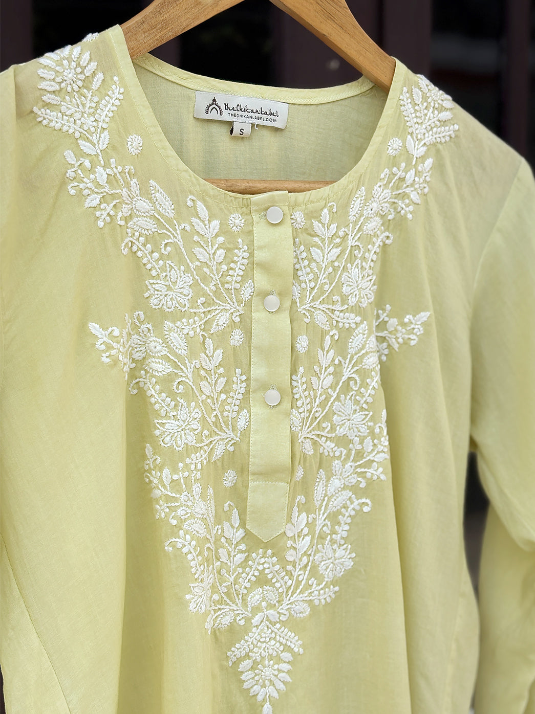 Artisanal chikankari shirt made with premium mulmul cotton and detailed embroidery craftsmanship