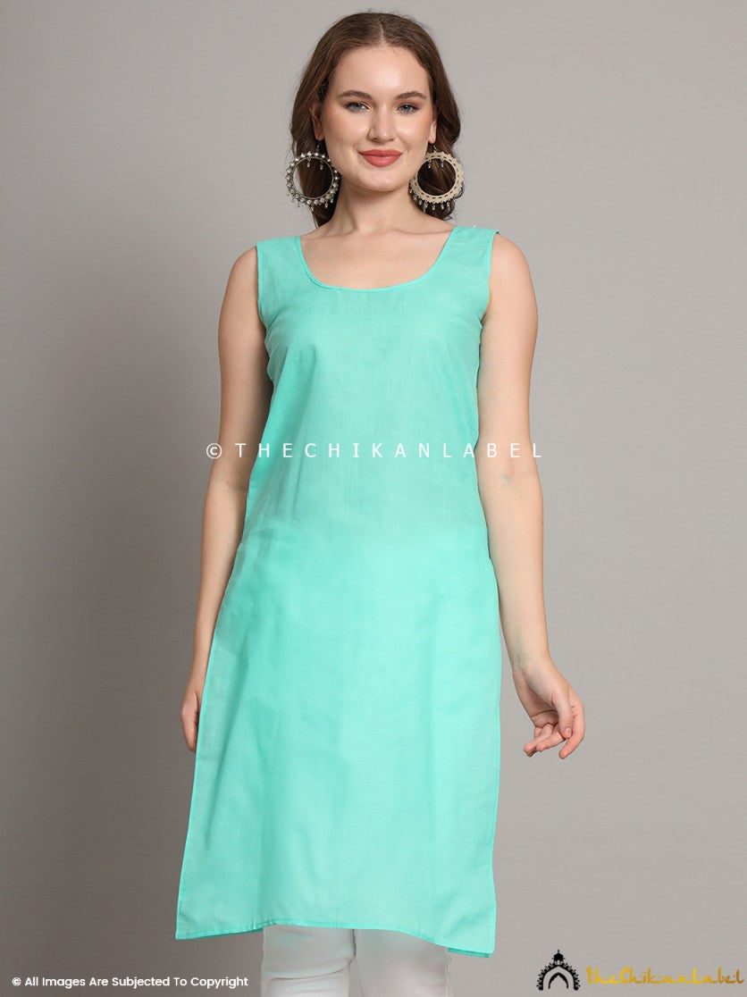 Sea Green Cotton Inners for Kurtis & Kurta