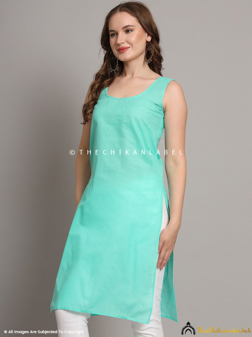 Sea Green Cotton Inners for Kurtis & Kurta