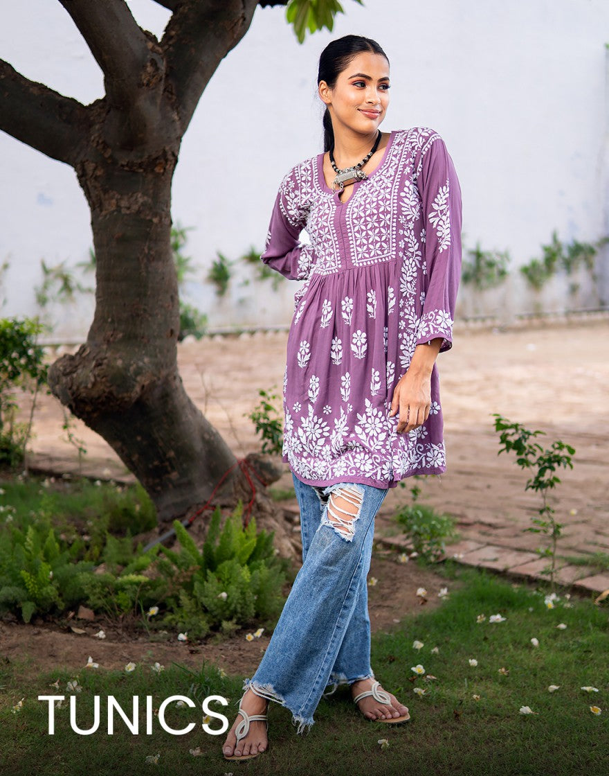 Chikankari Tunics Collection - TheChikanLabel