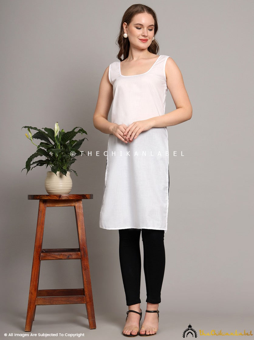 White Cotton Inners for Kurtis & Kurta