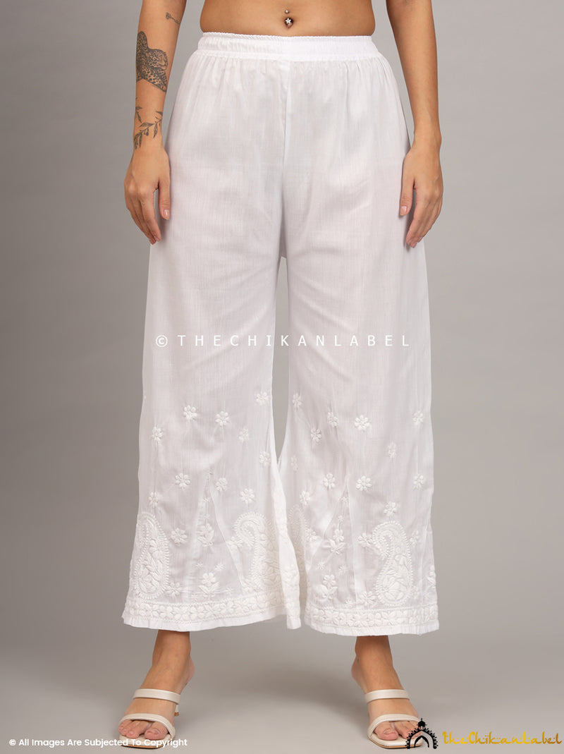 Black Chikankari Rayon Palazzo