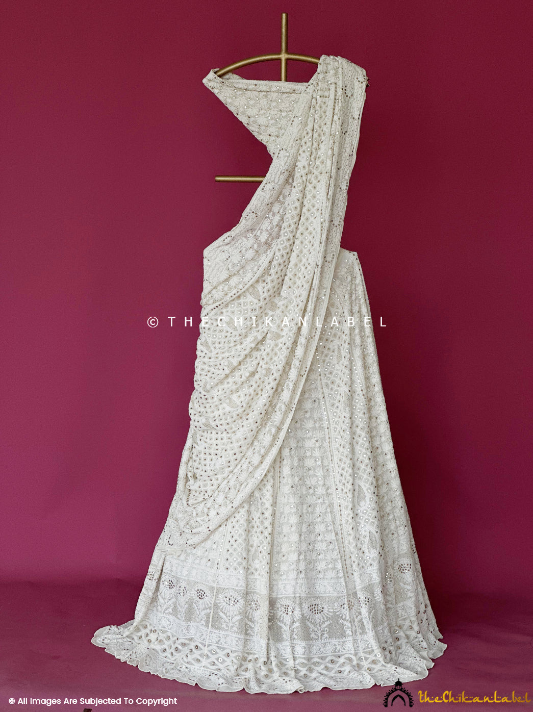 White Pure Georgette Lehenga, Chikankari Lehenga, Mukaish Work Lehenga, Abu Jani Chikankari Lehenga, Manish Malhotra Lehenga, Anjul Bhandari Lehenga