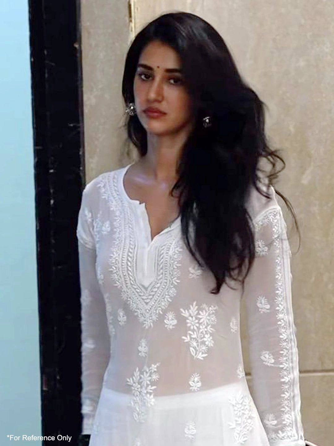 Disha Patani White Chikankari Kurti Online
