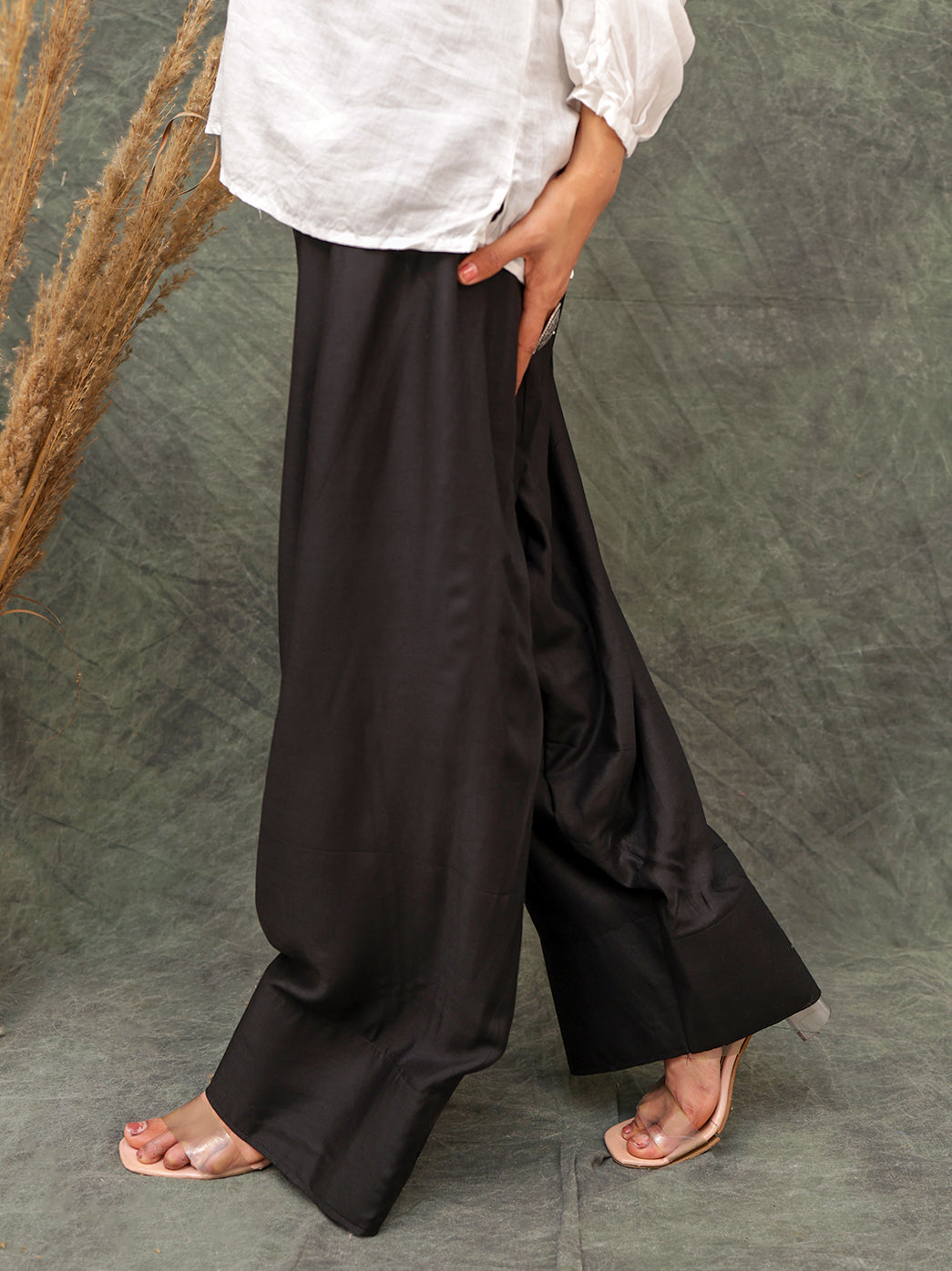 Traditional cotton farshi salwar with relaxed fit design styled with kurti for comfortable Indian bottom wear