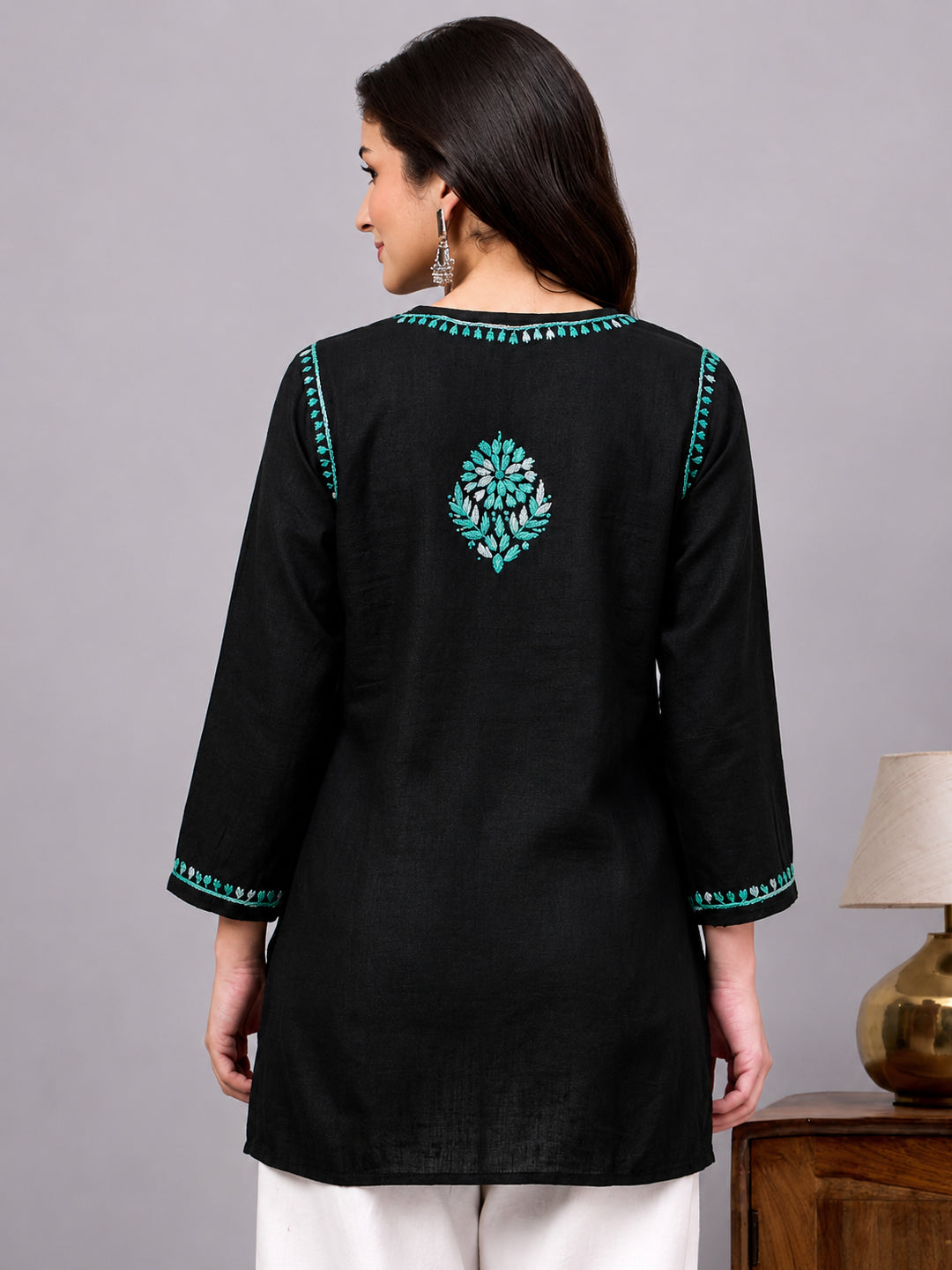Designer Chikankari embroidered kurta for women combining authentic Indian craftsmanship with contemporary everyday wear fashion