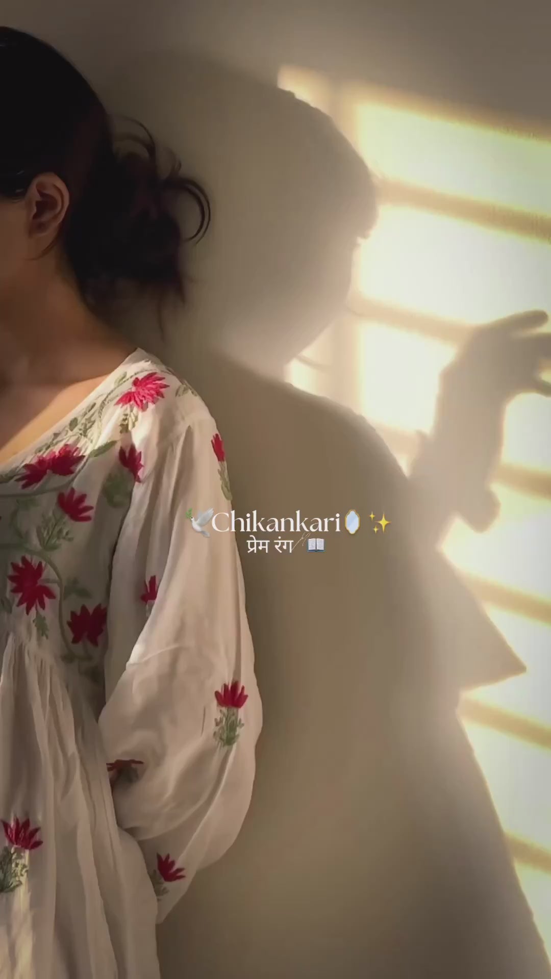 White multi chikankari anarkali in Muslin fabric for women online, Buy Authentic Lucknow Chikankari Anarkali at Best Price. 5