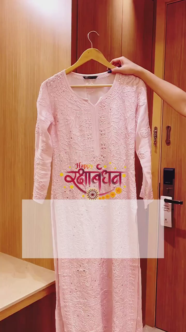Sukhmani Gambhir in Sitara Viscose Chikankari Kurta Set ,Chikankari Kurta Set in Viscose Fabric For Woman
