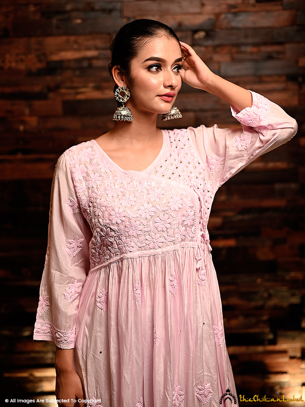 Buy Chikankari Angrakha Kurti in Muslin Fabric for Women, Shop Authentic Lucknow Chikankari Angrakha Kurtis Online at Best Price Only at Thechikanlabel. 6