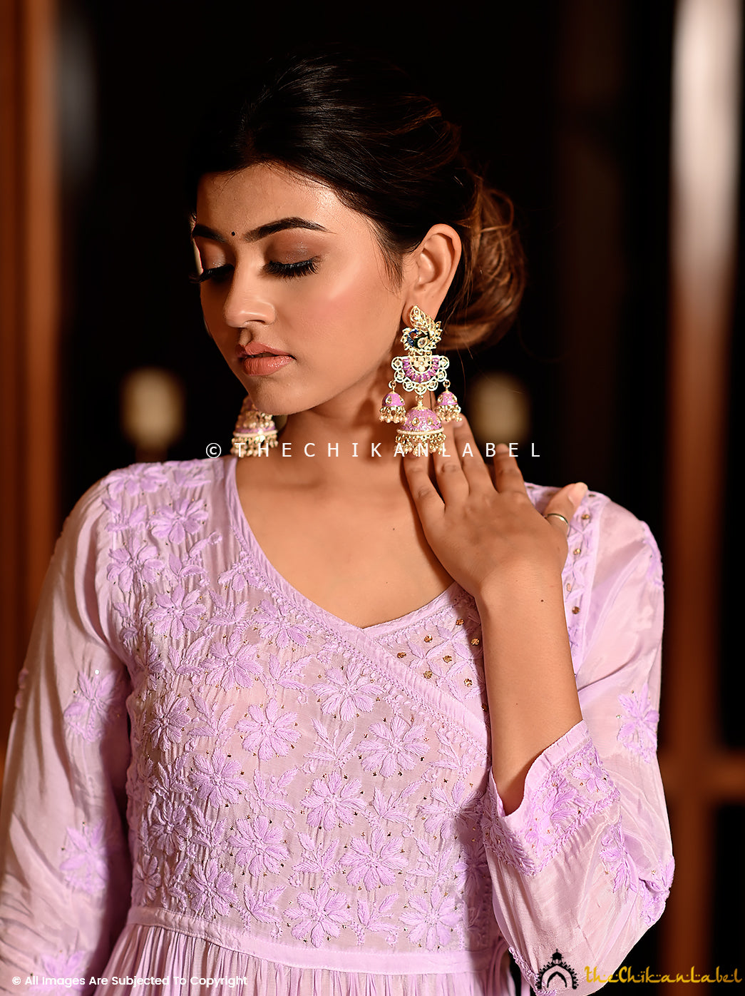 Buy Chikankari Angrakha Kurti in Muslin Fabric for Women, Shop Authentic Lucknow Chikankari Angrakha Kurtis Online at Best Price Only at Thechikanlabel.