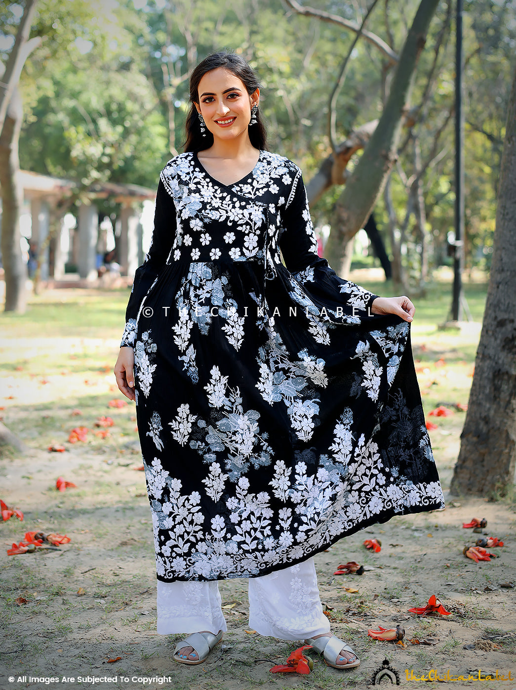 Buy Chikankari Angrakha Kurti in Mulmul Cotton Fabric for Women, Shop Authentic Lucknow Chikankari Angrakha Kurtis Online at Best Price Only at Thechikanlabel. 5