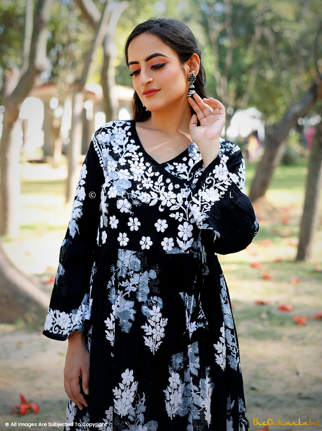 Buy Chikankari Angrakha Kurti in Mulmul Cotton Fabric for Women, Shop Authentic Lucknow Chikankari Angrakha Kurtis Online at Best Price Only at Thechikanlabel. 2