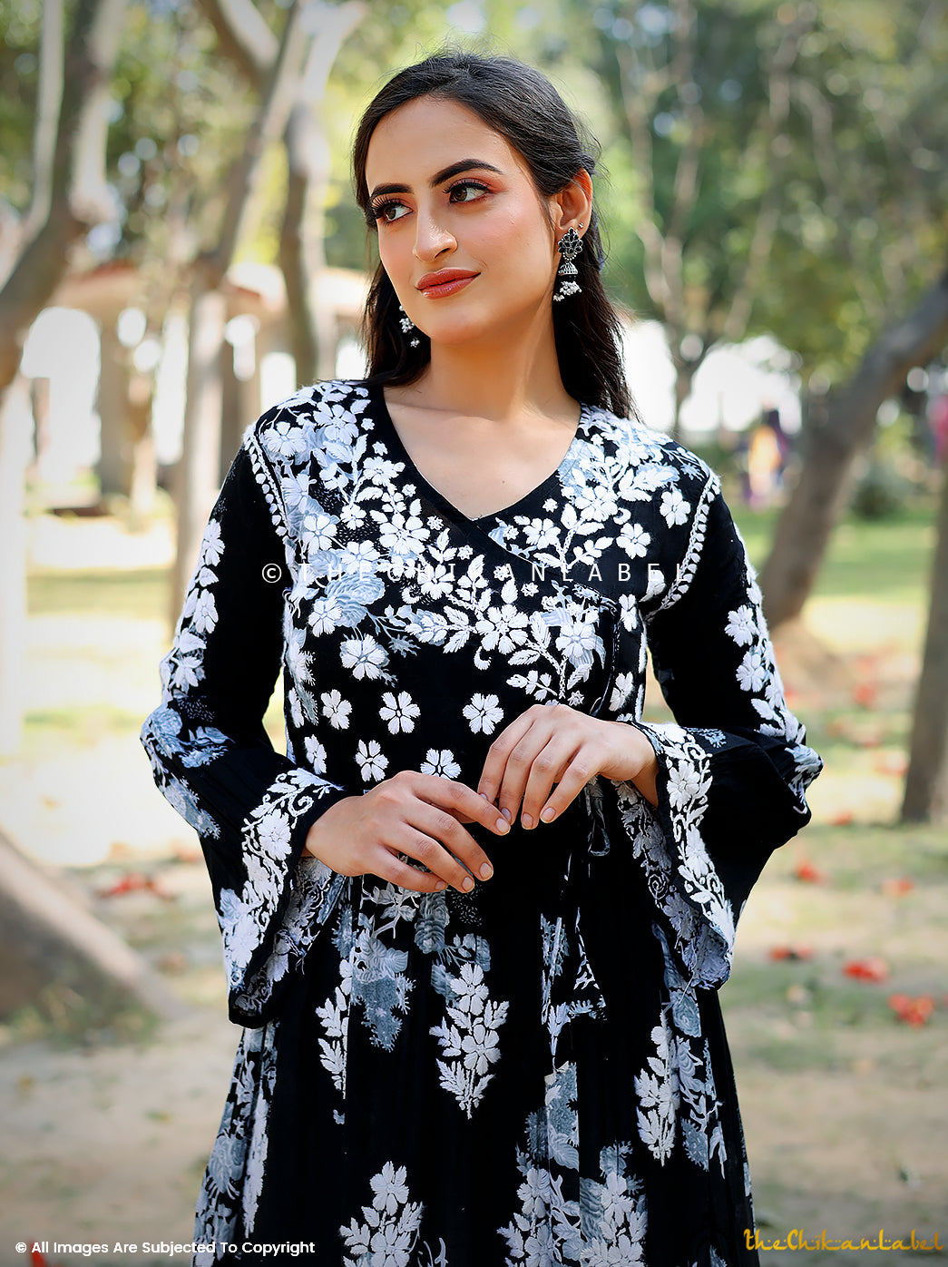 Buy Chikankari Angrakha Kurti in Mulmul Cotton Fabric for Women, Shop Authentic Lucknow Chikankari Angrakha Kurtis Online at Best Price Only at Thechikanlabel. 4