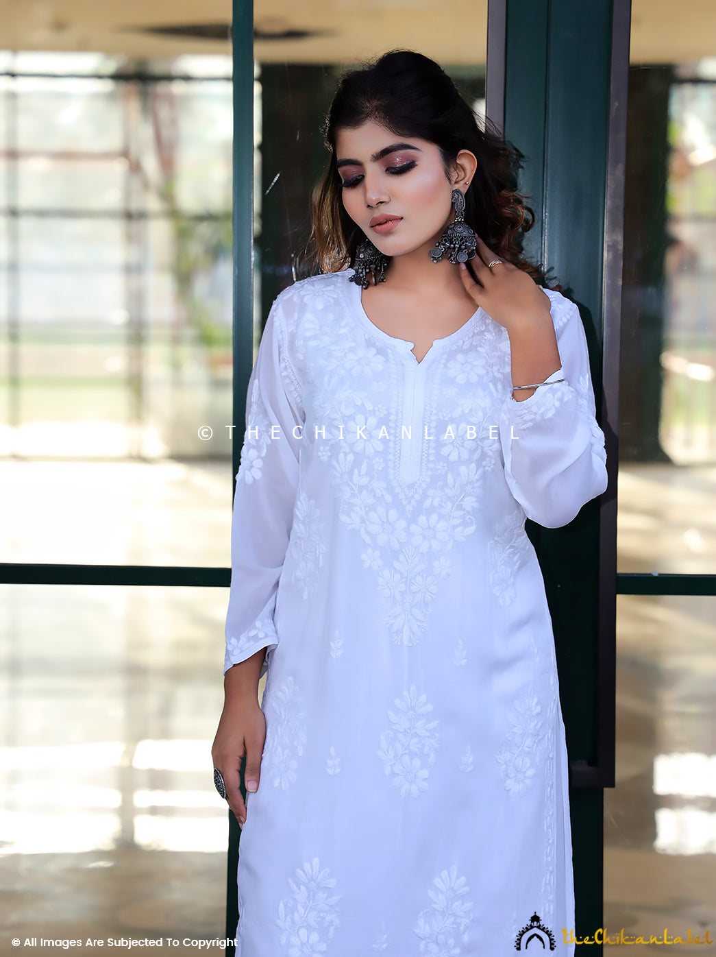 Buy Chikankari Straight Kurti in Modal Fabric for Women, Shop Authentic Lucknow Chikankari Online at Best Price only at Thechikanlabel 2