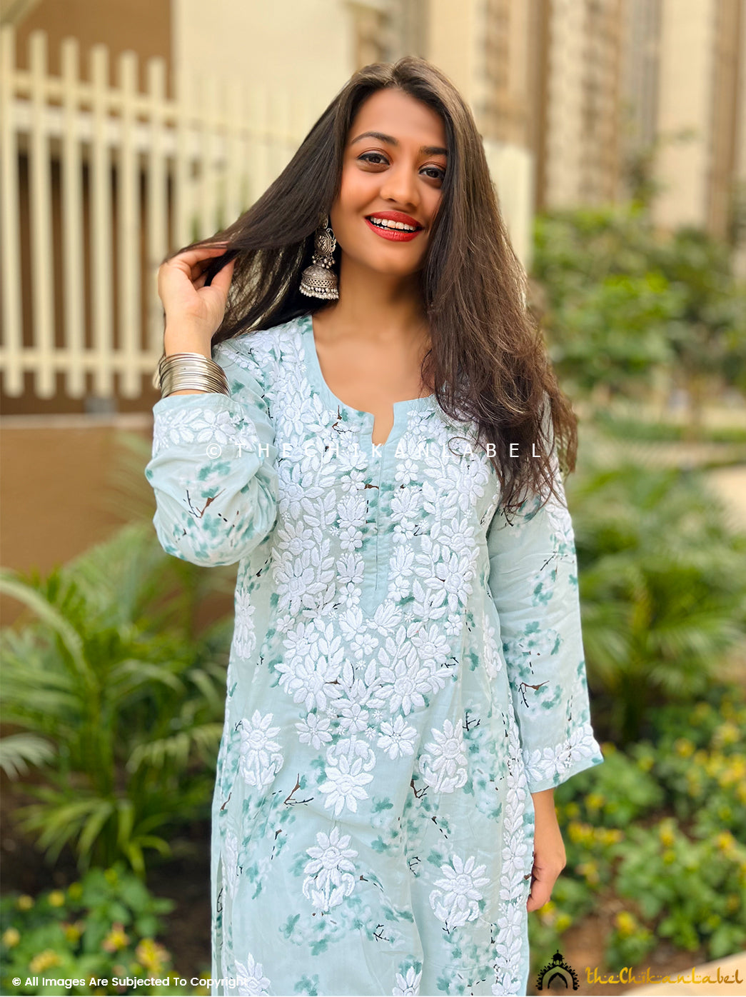 Handmade chikankari kurti for good women