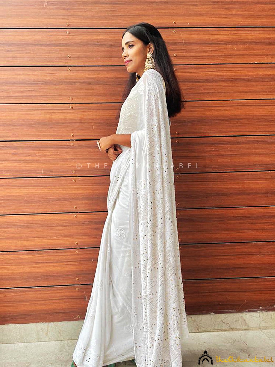 By Ethni.Q Bridal Couture | Indian outfits, White saree wedding, Indian wedding  sari