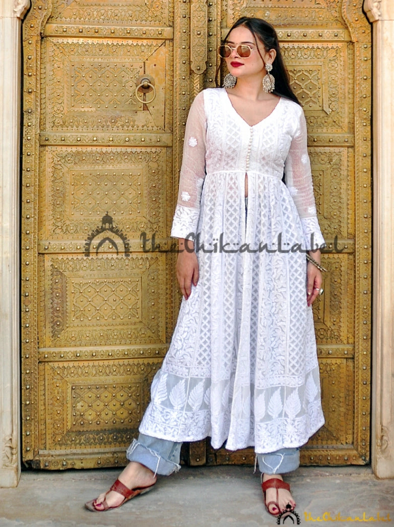 White sales kurtis design