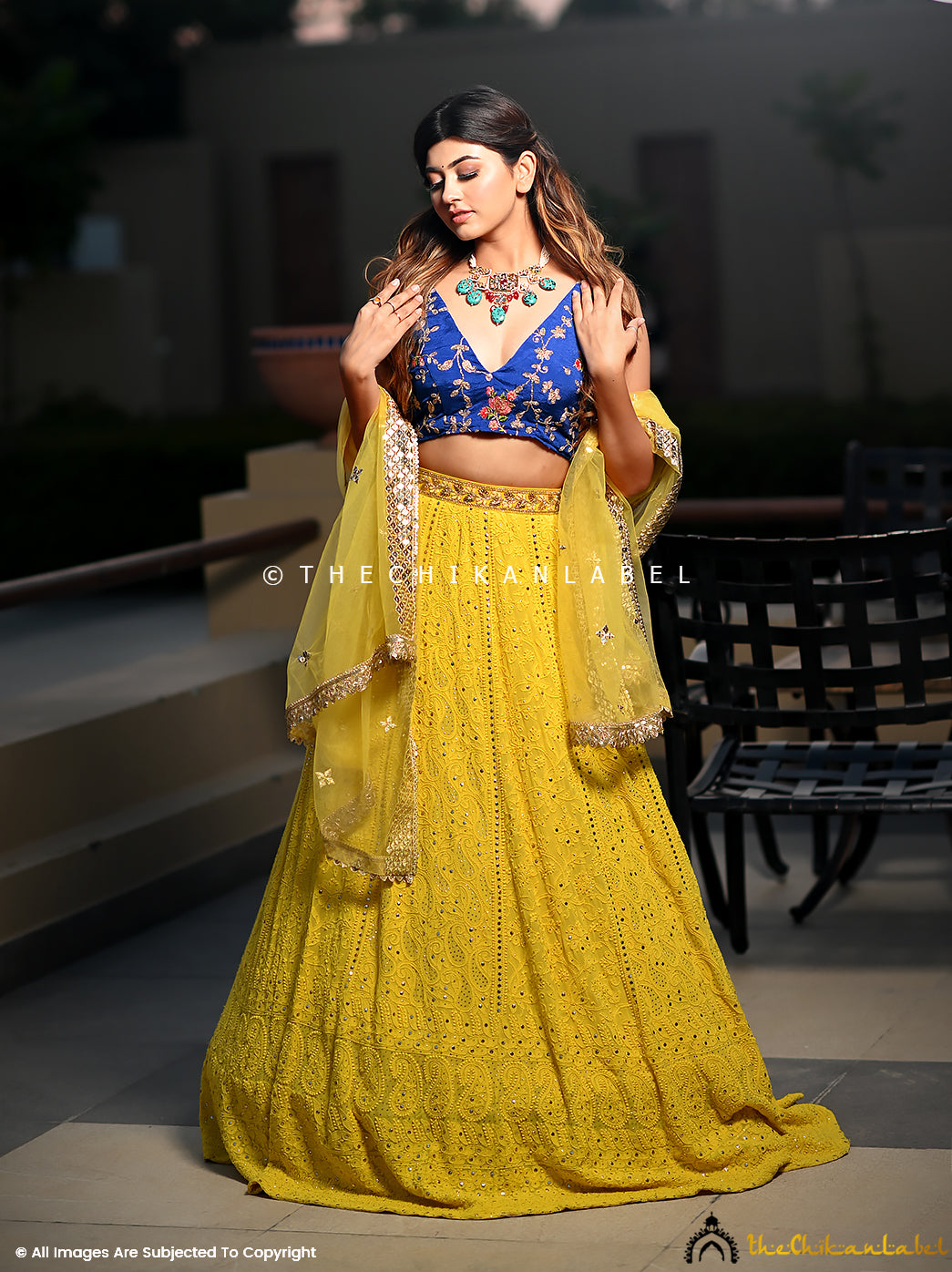 Taara Lehenga - White and Yellow – Naina Jain