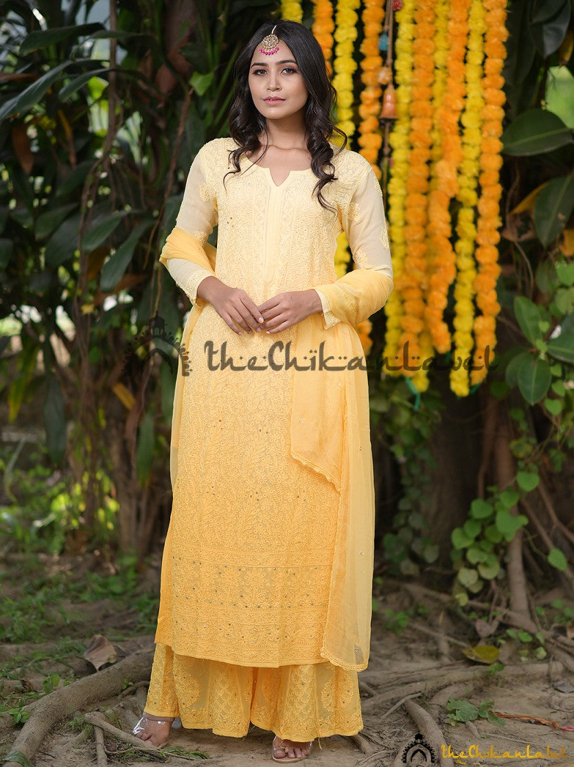 Buy LUCKNOW CHIKAN FACTORY YELLOW WOMEN KURTI Online at Best Prices in  India - JioMart.